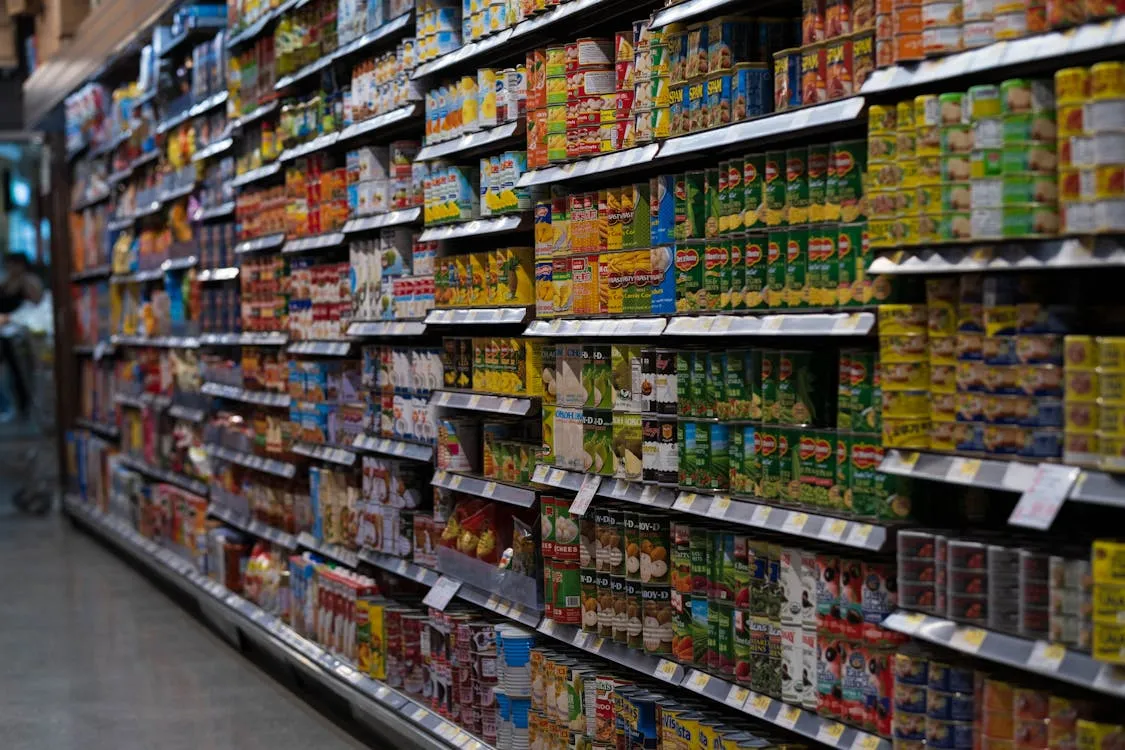 Grocery shelves at a Davao supermarket