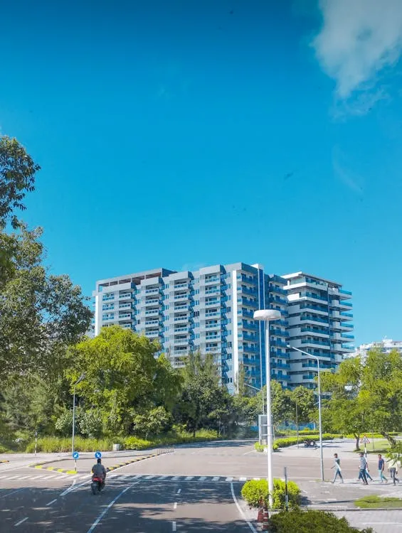 Condo building exterior in a sunny Philippine city