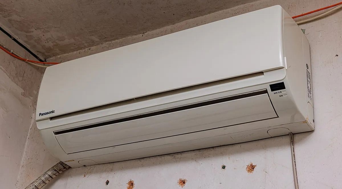 Residential split-type aircon unit on a wall